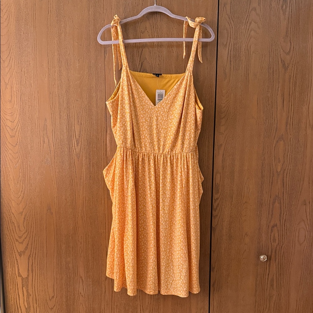 Torrid Yellow Floral Midi Dress